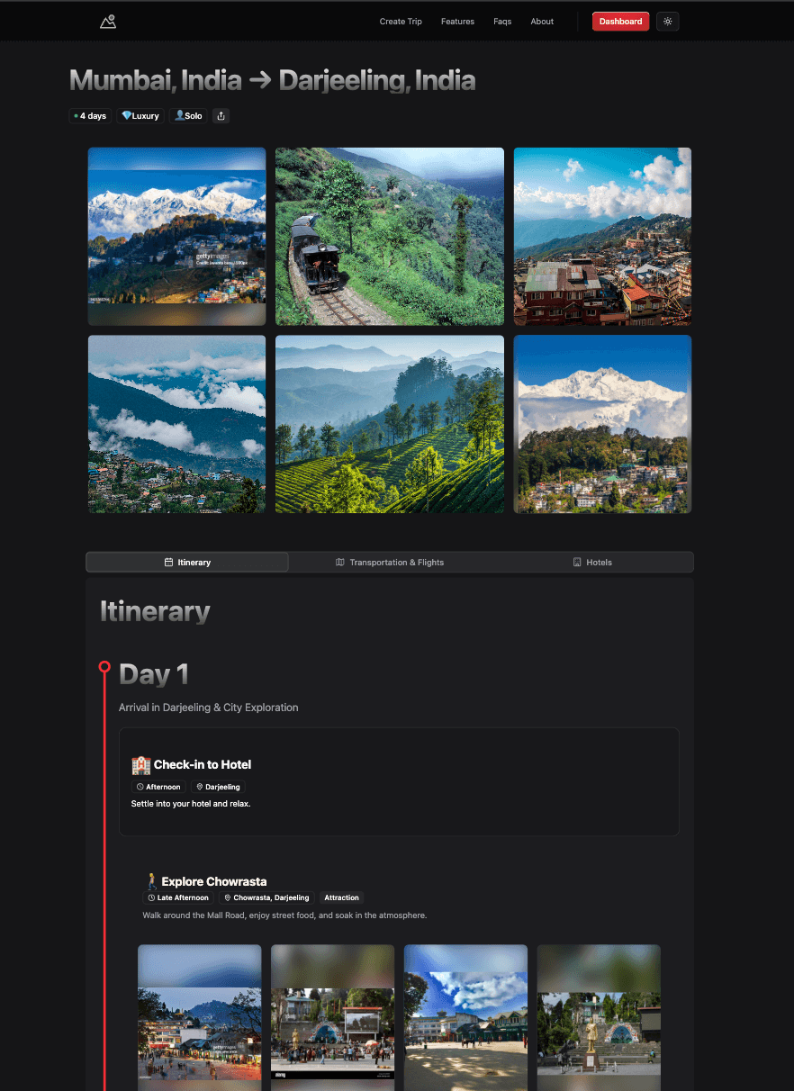 Trip Application UI